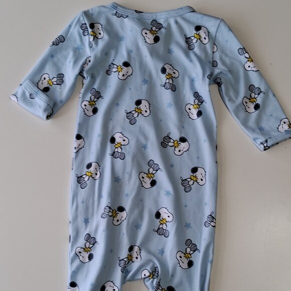 Set of 2 long-sleeved, foot-covered baby pyjamas, Peanuts License - Picture 3 of 15